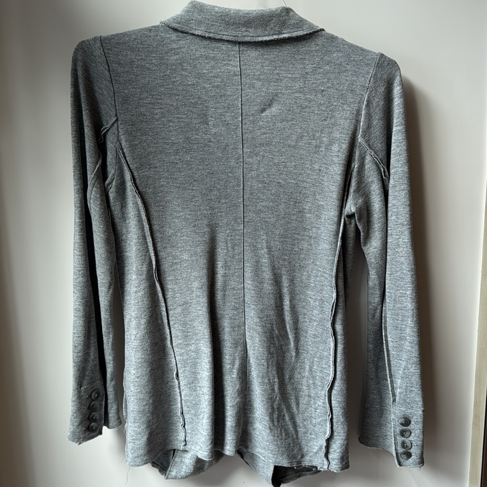 J Jill jersey blazer gray women’s size xs - Picture 4 of 10